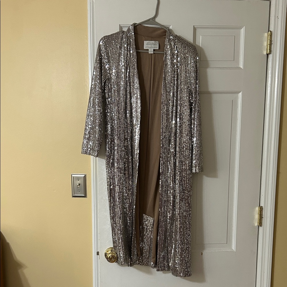 Mare Mare x Anthropologie Metallic Sequin Cape